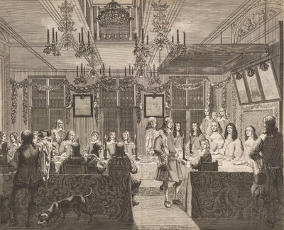 Banquet in the Mauritshuis on May 30, 1660, on the occasion of the visit of Charles II (1630-1685), King of England by Pierre Philippe